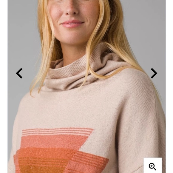 NWT prAna Frosted Pine Cowl Neck Pullover Sweater Size Large - Picture 4 of 10
